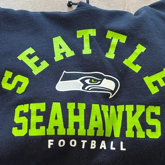 Seattle Seahawks Black and Green Hoodie - Picture 2 of 2